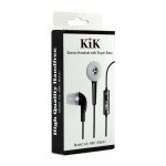 Wholesale KIK 666 Stereo Earphone Headset with Mic (666 Black)